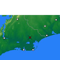 Nearby Forecast Locations - Akatsi - карта
