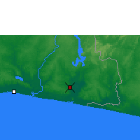 Nearby Forecast Locations - Adiaké - карта