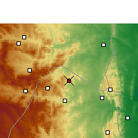 Nearby Forecast Locations - Mayiwane - карта