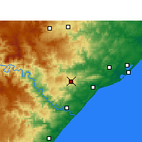 Nearby Forecast Locations - Eshowe - карта