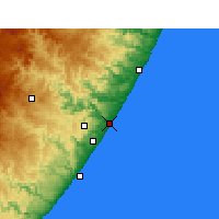Nearby Forecast Locations - Порт-Шепстон - карта