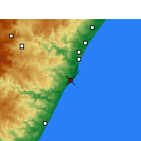 Nearby Forecast Locations - Дурбан - карта