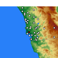 Nearby Forecast Locations - Сан-Диего - карта