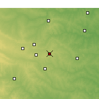 Nearby Forecast Locations - Мидуэст-Сити - карта