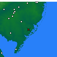 Nearby Forecast Locations - Атлантик-Сити - карта