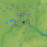 Nearby Forecast Locations - Миннеаполис - карта