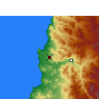 Nearby Forecast Locations - Desierto de Atacama Аэропорт - карта
