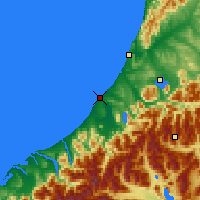 Nearby Forecast Locations - Хокитика - карта
