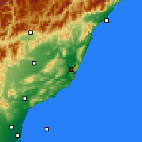 Nearby Forecast Locations - Cheviot - карта
