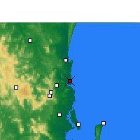Nearby Forecast Locations - Саншайн-Кост (аэропорт) - карта