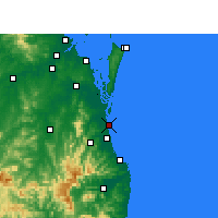 Nearby Forecast Locations - Gold Coast Seaway - карта