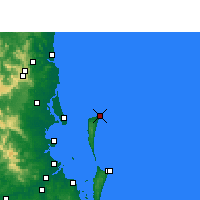 Nearby Forecast Locations - Cape Moreton - карта