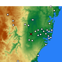 Nearby Forecast Locations - Badgery's Creek - карта