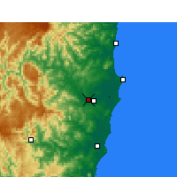 Nearby Forecast Locations - Kempsey Аэропорт - карта