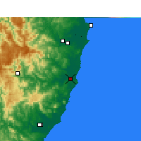 Nearby Forecast Locations - Port Macquarie - карта