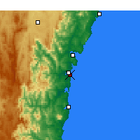Nearby Forecast Locations - Moruya Heads - карта