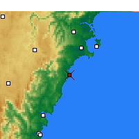 Nearby Forecast Locations - Ulladulla - карта