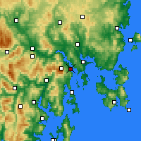 Nearby Forecast Locations - Хобарт - карта