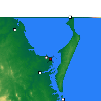 Nearby Forecast Locations - Hervey Bay AP - карта