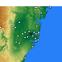 Nearby Forecast Locations - Homebush - карта