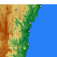Nearby Forecast Locations - Moruya Аэропорт - карта