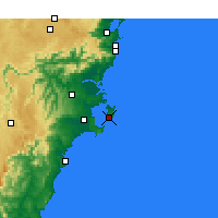 Nearby Forecast Locations - Jervis Bay - карта