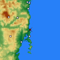 Nearby Forecast Locations - Bicheno - карта