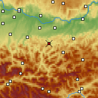 Nearby Forecast Locations - Вайдхофен-ан-дер-Ибс - карта