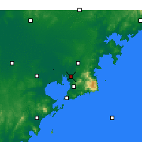 Nearby Forecast Locations - Циндао аэропорт - карта