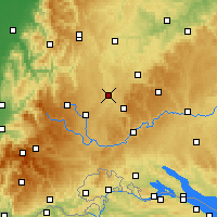 Nearby Forecast Locations - Ротвайль - карта