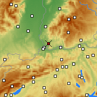 Nearby Forecast Locations - Лёррах - карта
