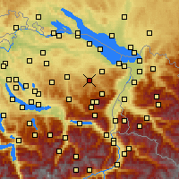 Nearby Forecast Locations - Херизау - карта