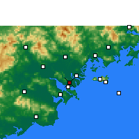Nearby Forecast Locations - Шаньтоу аэропорт - карта