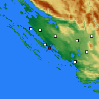 Nearby Forecast Locations - Pakoštane - карта