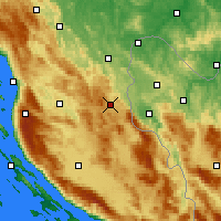 Nearby Forecast Locations - Plitvička Jezera - карта
