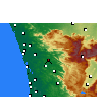Nearby Forecast Locations - Kothamangalam - карта