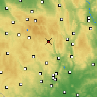 Nearby Forecast Locations - Бистршице-над-Пернштейнем - карта