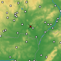 Nearby Forecast Locations - Hustopeče - карта