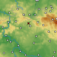 Nearby Forecast Locations - Яблонне-в-Подьештеди - карта