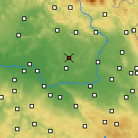 Nearby Forecast Locations - Nový Bydžov - карта