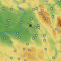 Nearby Forecast Locations - Týniště nad Orlicí - карта