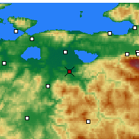Nearby Forecast Locations - Мустафакемальпаша - карта