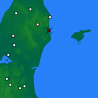 Nearby Forecast Locations - Sæby - карта