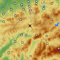 Nearby Forecast Locations - Красно-над-Кисуцоу - карта