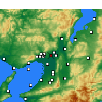 Nearby Forecast Locations - Ибараки - карта