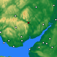 Nearby Forecast Locations - Абергавенни - карта