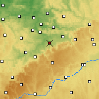 Nearby Forecast Locations - Кирххайм-унтер-Текк - карта