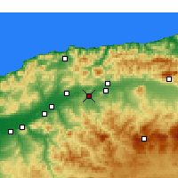 Nearby Forecast Locations - Oued Fodda - карта