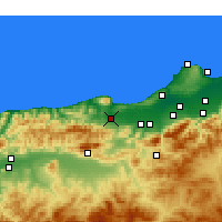 Nearby Forecast Locations - Hadjout - карта