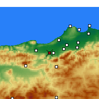 Nearby Forecast Locations - El Affroun - карта